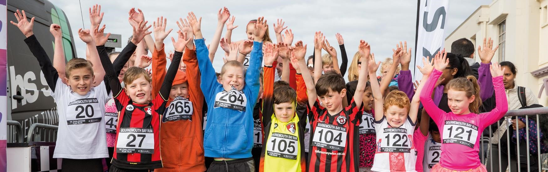 Kids ready for their marathon at Bournemouth's Bay Run